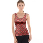 Illustrations Ajrak Abstract Design Pattern Women s Basic Tank Top