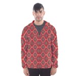 Illustrations Ajrak Abstract Design Pattern Men s Hooded Windbreaker