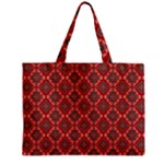 Illustrations Ajrak Abstract Design Pattern Zipper Mini Tote Bag