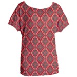 Illustrations Ajrak Abstract Design Pattern Women s Oversized T-Shirt