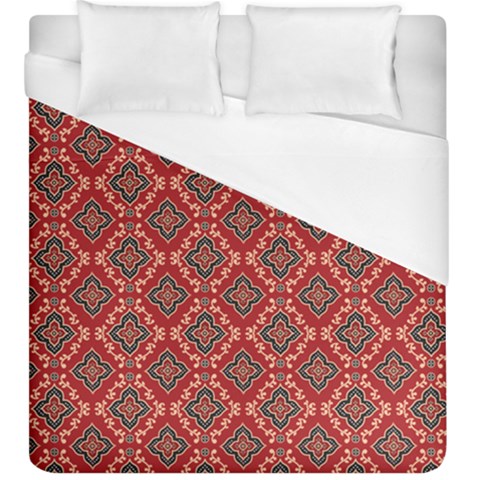 Illustrations Ajrak Abstract Design Pattern Duvet Cover (King Size) from ArtsNow.com