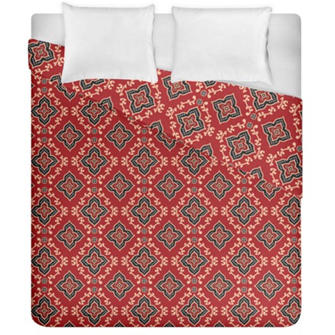 Illustrations Ajrak Abstract Design Pattern Duvet Cover Double Side (California King Size) from ArtsNow.com