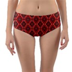 Illustrations Ajrak Abstract Design Pattern Reversible Mid-Waist Bikini Bottoms