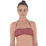 Illustrations Ajrak Abstract Design Pattern Tie Back Bikini Top