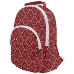 Illustrations Ajrak Abstract Design Pattern Rounded Multi Pocket Backpack