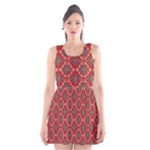 Illustrations Ajrak Abstract Design Pattern Scoop Neck Skater Dress