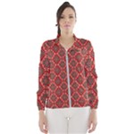 Illustrations Ajrak Abstract Design Pattern Women s Windbreaker