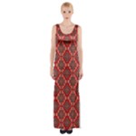 Illustrations Ajrak Abstract Design Pattern Thigh Split Maxi Dress