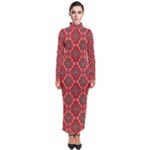 Illustrations Ajrak Abstract Design Pattern Turtleneck Maxi Dress