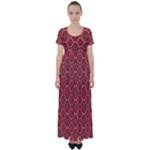 Illustrations Ajrak Abstract Design Pattern High Waist Short Sleeve Maxi Dress