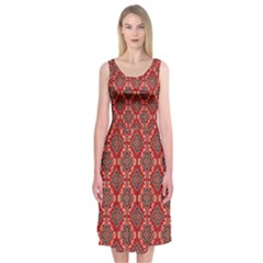 Illustrations Ajrak Abstract Design Pattern Midi Sleeveless Dress from ArtsNow.com