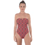 Illustrations Ajrak Abstract Design Pattern Tie Back One Piece Swimsuit