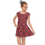 Illustrations Ajrak Abstract Design Pattern Kids  Cap Sleeve Dress