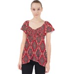 Illustrations Ajrak Abstract Design Pattern Lace Front Dolly Top