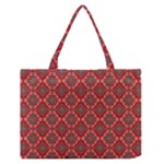 Illustrations Ajrak Abstract Design Pattern Zipper Medium Tote Bag