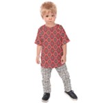 Illustrations Ajrak Abstract Design Pattern Kids  Raglan T-Shirt