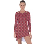 Illustrations Ajrak Abstract Design Pattern Asymmetric Cut-Out Shift Dress