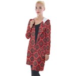 Illustrations Ajrak Abstract Design Pattern Hooded Pocket Cardigan