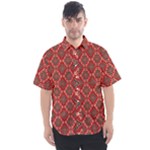 Illustrations Ajrak Abstract Design Pattern Men s Short Sleeve Shirt