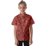 Illustrations Ajrak Abstract Design Pattern Kids  Short Sleeve Shirt