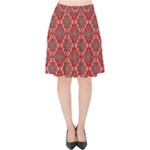 Illustrations Ajrak Abstract Design Pattern Velvet High Waist Skirt