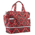 Illustrations Ajrak Abstract Design Pattern Sports Shoulder Bag with Shoes Compartment