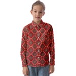 Illustrations Ajrak Abstract Design Pattern Kids  Long Sleeve Shirt