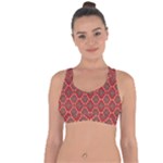 Illustrations Ajrak Abstract Design Pattern Cross String Back Sports Bra