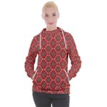 Illustrations Ajrak Abstract Design Pattern Women s Hooded Pullover