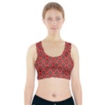 Illustrations Ajrak Abstract Design Pattern Sports Bra With Pocket