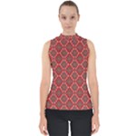 Illustrations Ajrak Abstract Design Pattern Mock Neck Shell Top