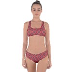 Illustrations Ajrak Abstract Design Pattern Criss Cross Bikini Set