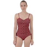 Illustrations Ajrak Abstract Design Pattern Sweetheart Tankini Set