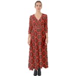 Illustrations Ajrak Abstract Design Pattern Button Up Boho Maxi Dress