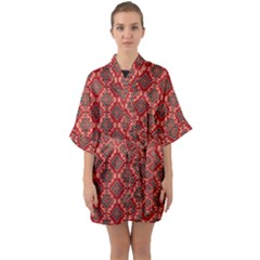 Half Sleeve Satin Kimono  