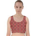 Illustrations Ajrak Abstract Design Pattern Velvet Racer Back Crop Top