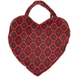 Illustrations Ajrak Abstract Design Pattern Giant Heart Shaped Tote