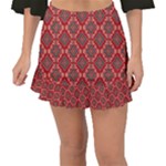 Illustrations Ajrak Abstract Design Pattern Fishtail Mini Chiffon Skirt