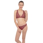 Illustrations Ajrak Abstract Design Pattern Classic Banded Bikini Set 