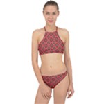 Illustrations Ajrak Abstract Design Pattern Halter Bikini Set