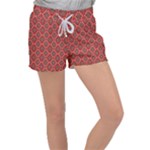 Illustrations Ajrak Abstract Design Pattern Women s Velour Lounge Shorts