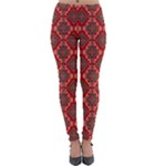 Illustrations Ajrak Abstract Design Pattern Lightweight Velour Leggings