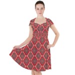 Illustrations Ajrak Abstract Design Pattern Cap Sleeve Midi Dress