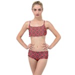 Illustrations Ajrak Abstract Design Pattern Layered Top Bikini Set