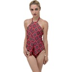 Illustrations Ajrak Abstract Design Pattern Go with the Flow One Piece Swimsuit