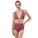 Illustrations Ajrak Abstract Design Pattern Tied Up Two Piece Swimsuit