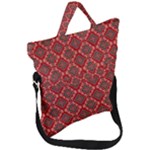 Illustrations Ajrak Abstract Design Pattern Fold Over Handle Tote Bag