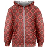 Illustrations Ajrak Abstract Design Pattern Kids  Zipper Hoodie Without Drawstring