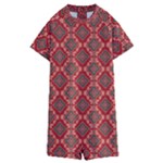 Illustrations Ajrak Abstract Design Pattern Kids  Boyleg Half Suit Swimwear