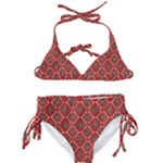 Illustrations Ajrak Abstract Design Pattern Kids  Classic Bikini Set